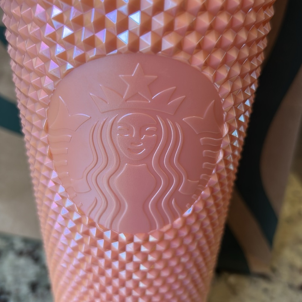 NWT Starbucks Orange Studded Tumbler 24oz - Picture 3 of 7